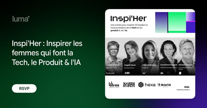 Visuel de Inspi’Her : les femmes qui font la Tech, le Produit et l’IA