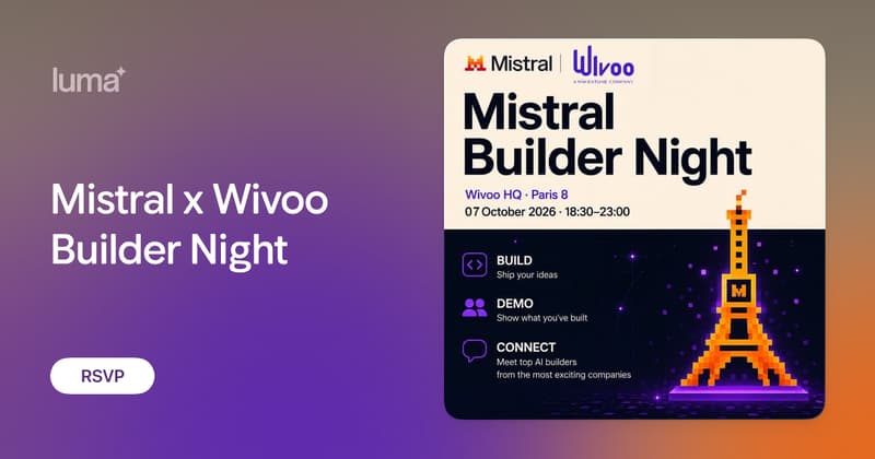 Visuel de Mistral x Wivoo Builder Night